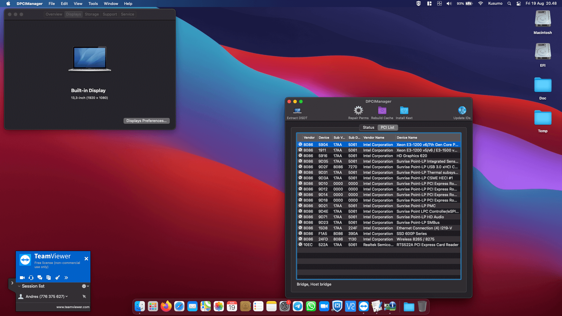 Lenovo Thinkpad Yoga 370 20JJ S14H00 [KabyLake   Intel HD 620 + I2C + Touchscreen]   OpenCore 2